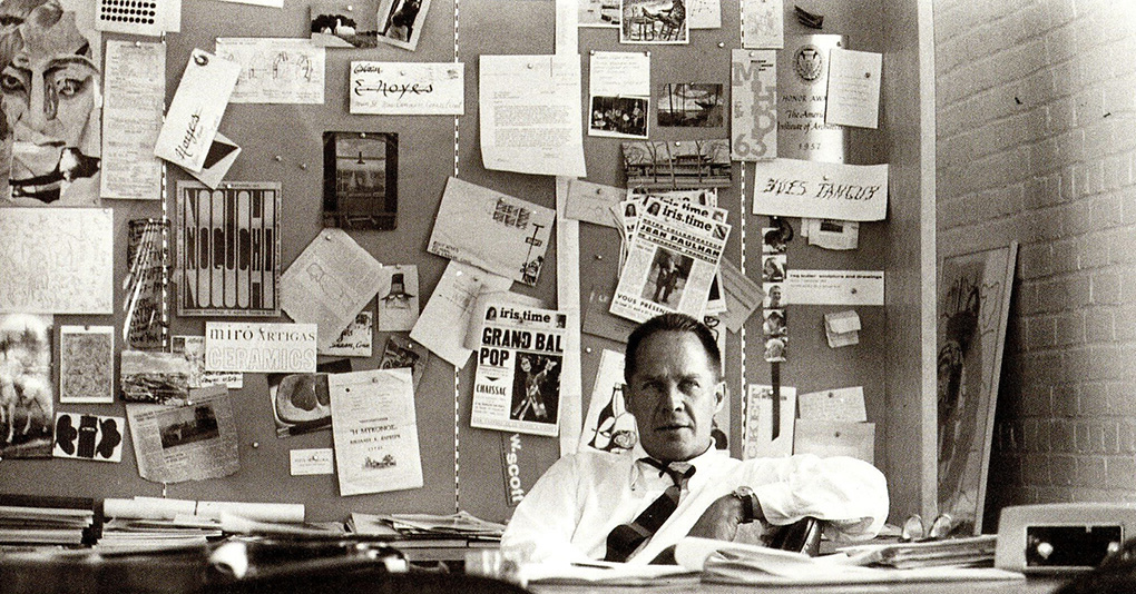Eliot Noyes in his office at IBM. 