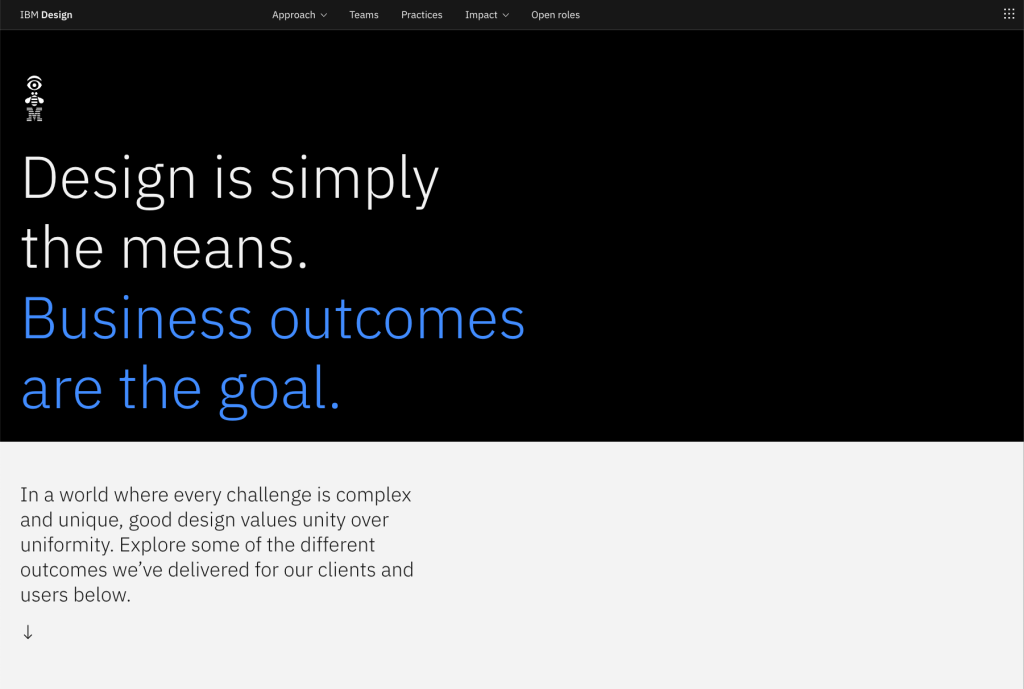 IBM Design website homepage